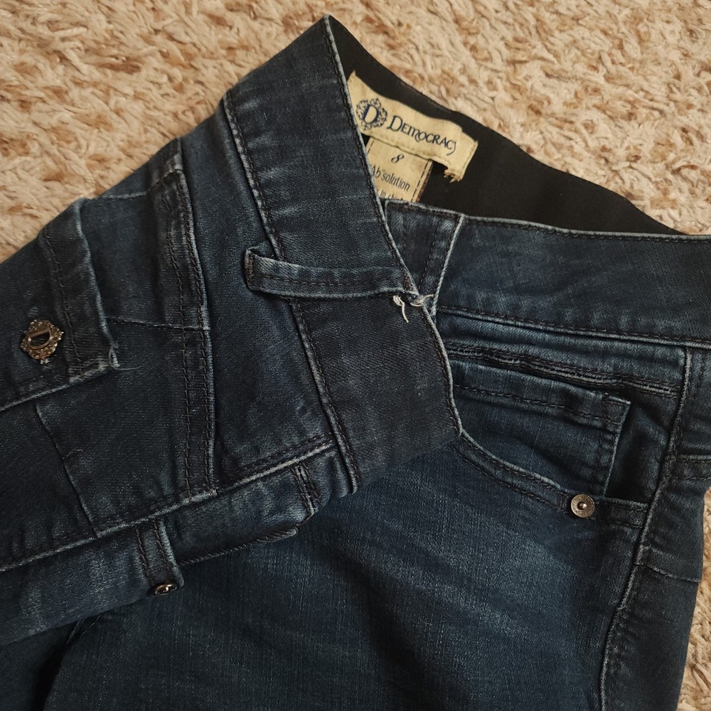 Democracy Ab'solution Jeans Womens 8 Dark Wash Blue Skinny Stretch Denim